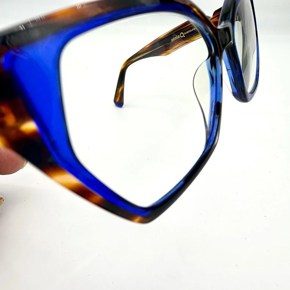 Etnia Barcelona Mambo Rx 3 Eyeglass Frames 55-15 Havana Blue Tortoise